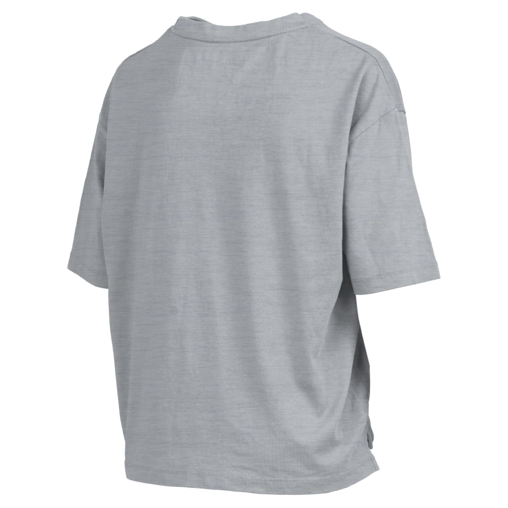 Ohio State Buckeyes Pressbox Women's Oversized Nelson Arch Over Logo Slub T-Shirt - Gray