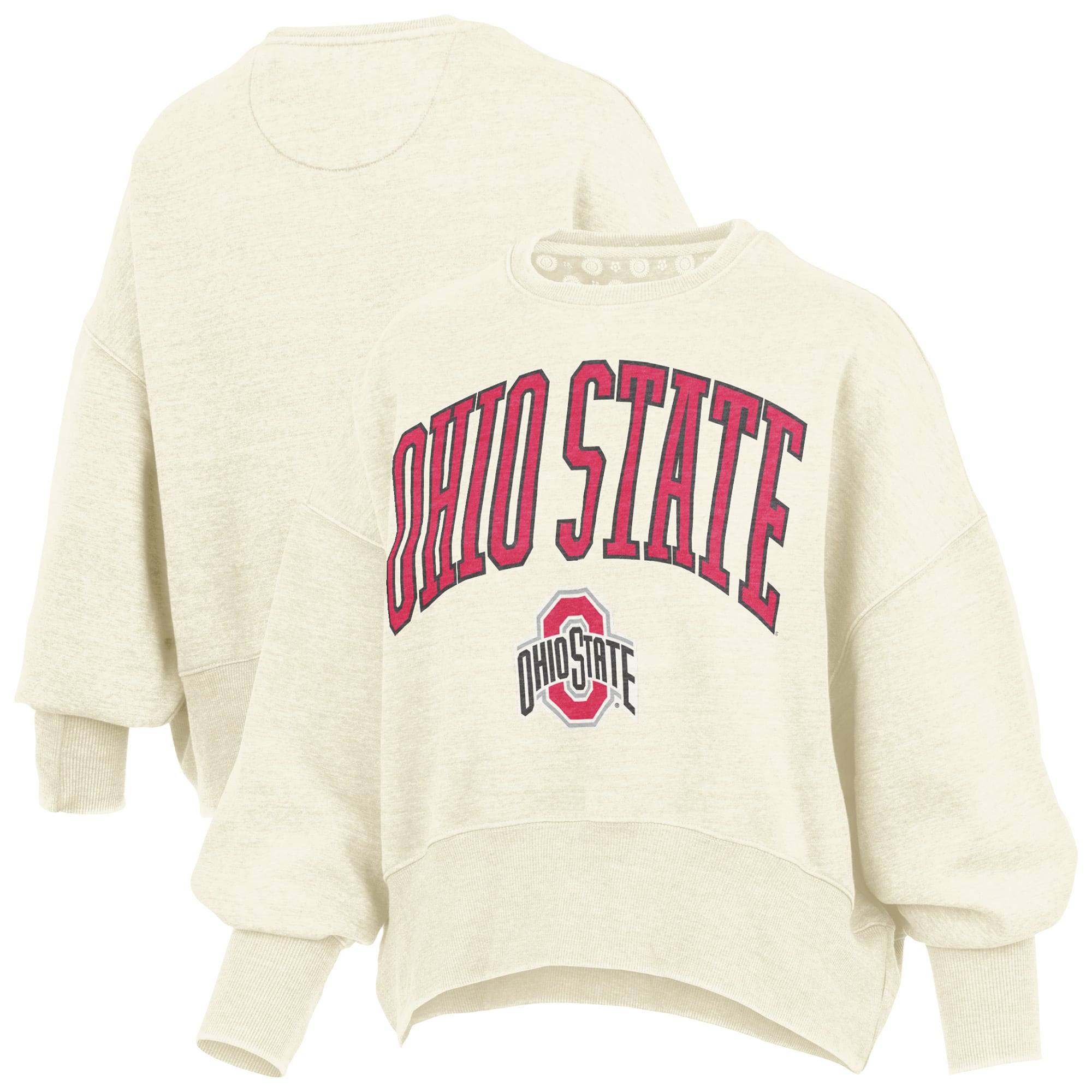 Pressbox Women's Oversized Waist-Length Crewneck Natural
