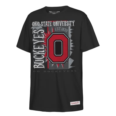  Ohio State Buckeyes Mitchell & Ness Youth 90s Retro Poster T-Shirt - Black