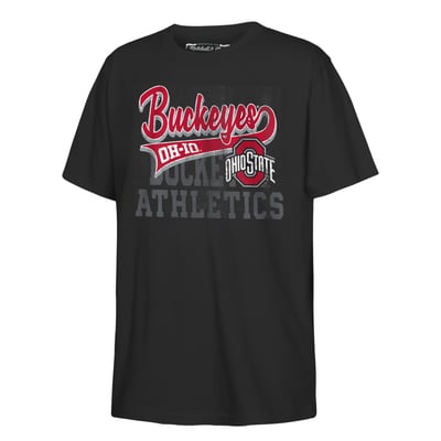  Ohio State Buckeyes Mitchell & Ness Youth Retro Sweeper T-Shirt - Black