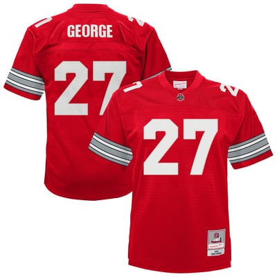 Eddie George Ohio State Buckeyes Mitchell & Ness Youth Throwback Football Jersey - Scarlet