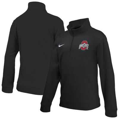Ohio State Buckeyes Nike Youth Therma-FIT Quarter-Zip Pullover - Black