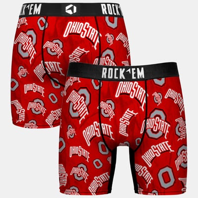  Ohio State Buckeyes Rock Em Youth All Over Logo Boxer Briefs - Scarlet