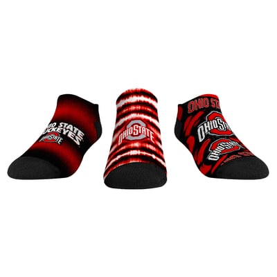  Ohio State Buckeyes Rock Em Youth Make Some Noise Three-Pack Low-Cut Socks Set - Scarlet