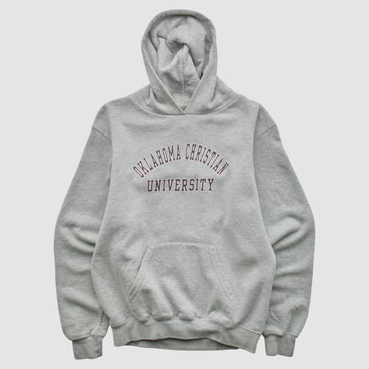 Oklahoma Christian Eagles Jansport 2000s Hooded Pullover Sweatshirt - Heather Gray - Yth XL by Fanatics Real Vintage