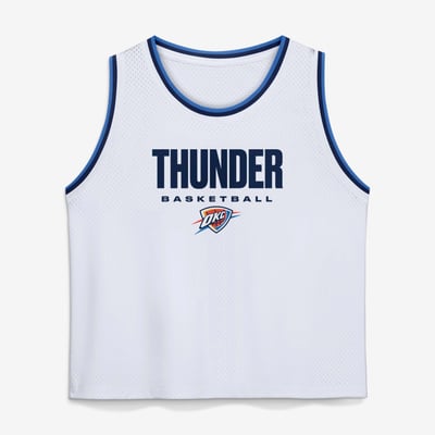  Oklahoma City Thunder Fanatics  Accurate Pass Mesh Tank Top - White