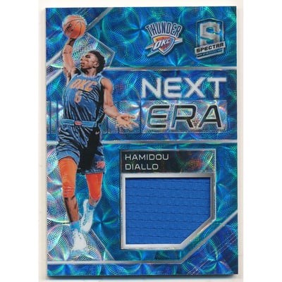 2018-19 Panini Spectra Next Era Memorabilia Neon Blue #32 Hamidou Diallo