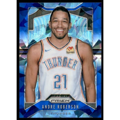 2019-20 Panini Prizm Prizms Blue Ice #187 Andre Roberson
