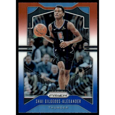 2019-20 Panini Prizm Prizms Red White and Blue #122 Shai Gilgeous-Alexander