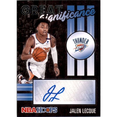 2020-21 Hoops Great SIGnificance #62 Jalen Lecque