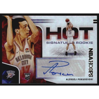 2020-21 Hoops Hot Signatures Rookies #21 Aleksej Pokusevski