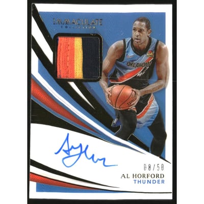 2020-21 Immaculate Collection Patch Autographs #6 Al Horford/50