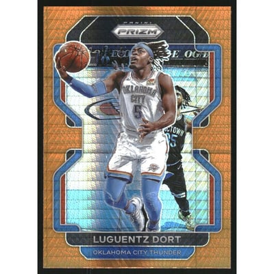2021-22 Panini Prizm Prizms Factory Set Orange Hyper #114 Luguentz Dort