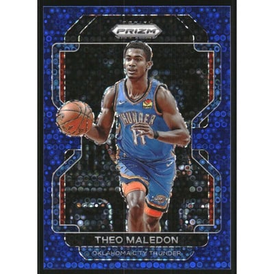 2021-22 Panini Prizm Prizms Fast Break Blue #179 Theo Maledon