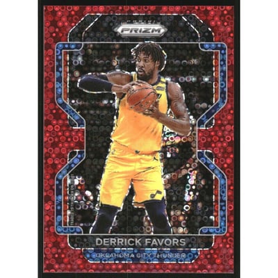 2021-22 Panini Prizm Prizms Fast Break Red #124 Derrick Favors