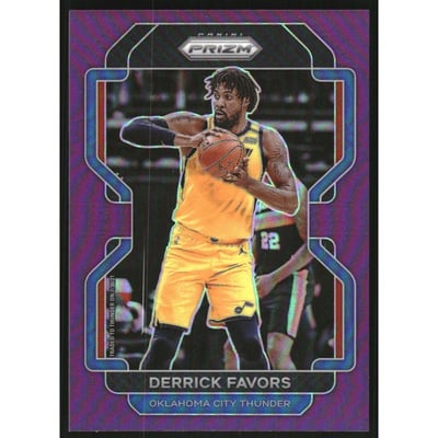 2021-22 Panini Prizm Prizms Purple #124 Derrick Favors