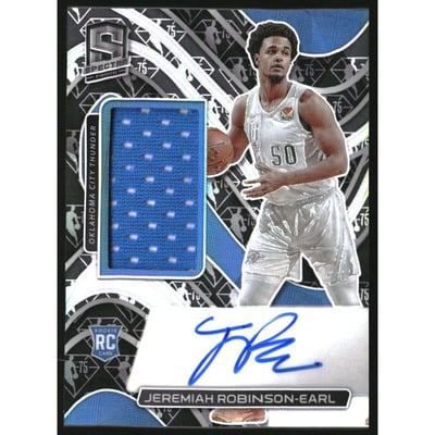 2021-22 Panini Spectra 75th Anniversary #178 Jeremiah Robinson-Earl JSY AU