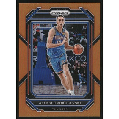 2022-23 Panini Prizm Prizms Orange #52 Aleksej Pokusevski