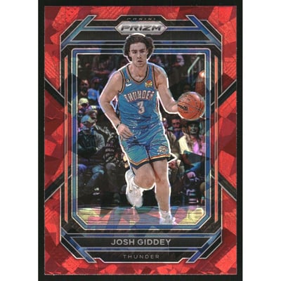 2022-23 Panini Prizm Prizms Red Ice #61 Josh Giddey