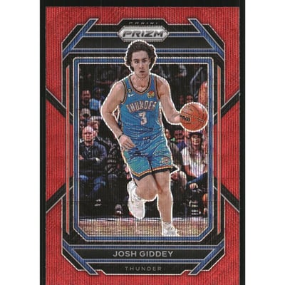 2022-23 Panini Prizm Prizms Ruby Wave #61 Josh Giddey
