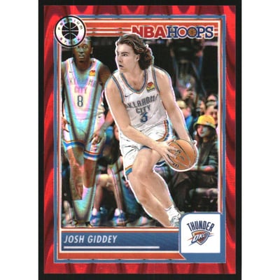 2023-24 Hoops Premium Stock Red Seismic Prizm #70 Josh Giddey
