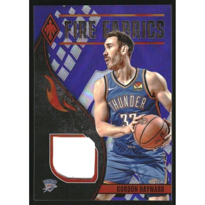 2023-24 Panini Phoenix Fire Fabrics Purple #14 Gordon Hayward