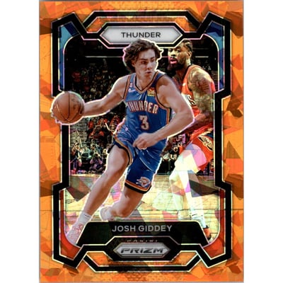 2023-24 Panini Prizm Prizms Orange Ice #50 Josh Giddey