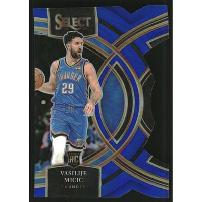 2023-24 Select Prizms Blue Die-Cut #106 Vasilije Micic