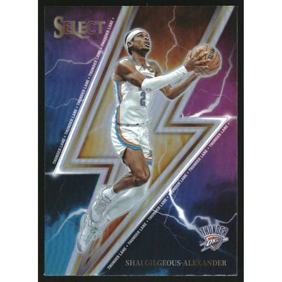 2023-24 Select Thunder Lane Silver Prizms #11 Shai Gilgeous-Alexander