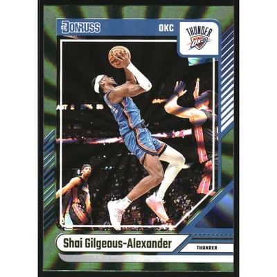 2024-25 Donruss Holo Green Laser #123 Shai Gilgeous-Alexander