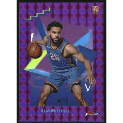 2024-25 Finest Purple Geometric Refractors #167 Ajay Mitchell U