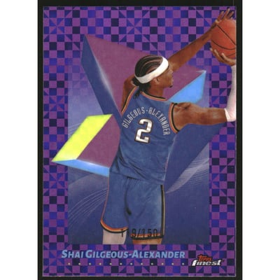 2024-25 Finest Purple X-Fractors #67 Shai Gilgeous-Alexander C