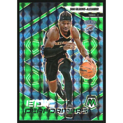 2024-25 Panini Mosaic Epic Performers Mosaic Green #6 Shai Gilgeous-Alexander