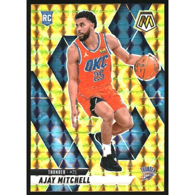 2024-25 Panini Mosaic Mosaic Reactive Yellow #204 Ajay Mitchell