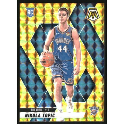 2024-25 Panini Mosaic Mosaic Reactive Yellow #242 Nikola Topic