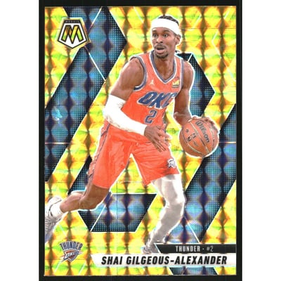 2024-25 Panini Mosaic Mosaic Reactive Yellow #38 Shai Gilgeous-Alexander