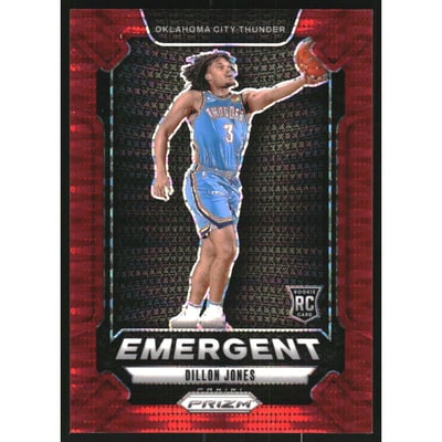 2024-25 Panini Prizm Emgergent Prizms Red Pulsar #11 Dillon Jones