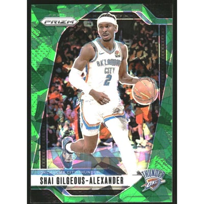 2024-25 Panini Prizm Prizms Green Ice #113 Shai Gilgeous-Alexander