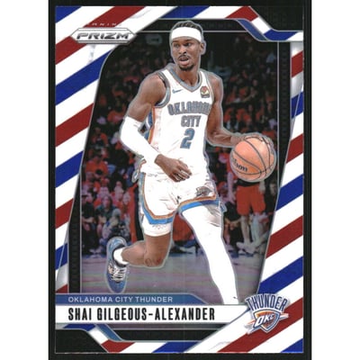 2024-25 Panini Prizm Prizms Red White and Blue #113 Shai Gilgeous-Alexander