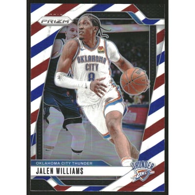 2024-25 Panini Prizm Prizms Red White and Blue #65 Jalen Williams