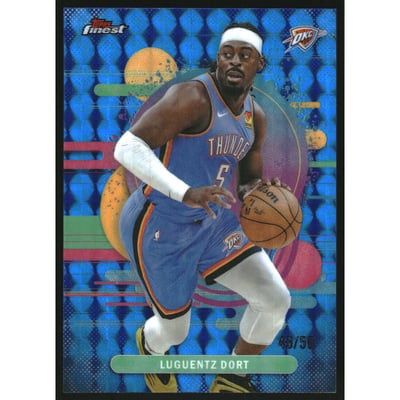 2025-26 Finest Blue Geometric Refractors #161 Luguentz Dort U