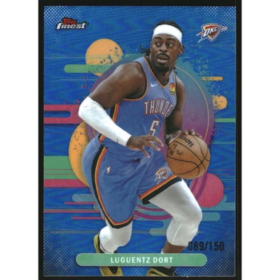 2025-26 Finest Blue Refractors #161 Luguentz Dort U