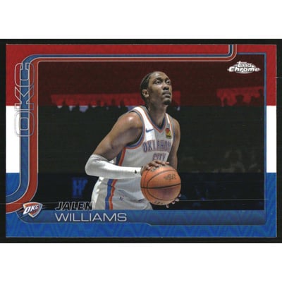 2025-26 Topps Chrome Red White and Blue Refractors #187 Jalen Williams