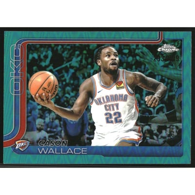 2025-26 Topps Chrome Teal Refractors #191 Cason Wallace