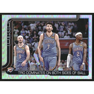 2025-26 Topps Rainbow Foilboard #288 Thunder Up!/Alex Caruso/Chet Holmgren/Shai Gilgeous-Alexander