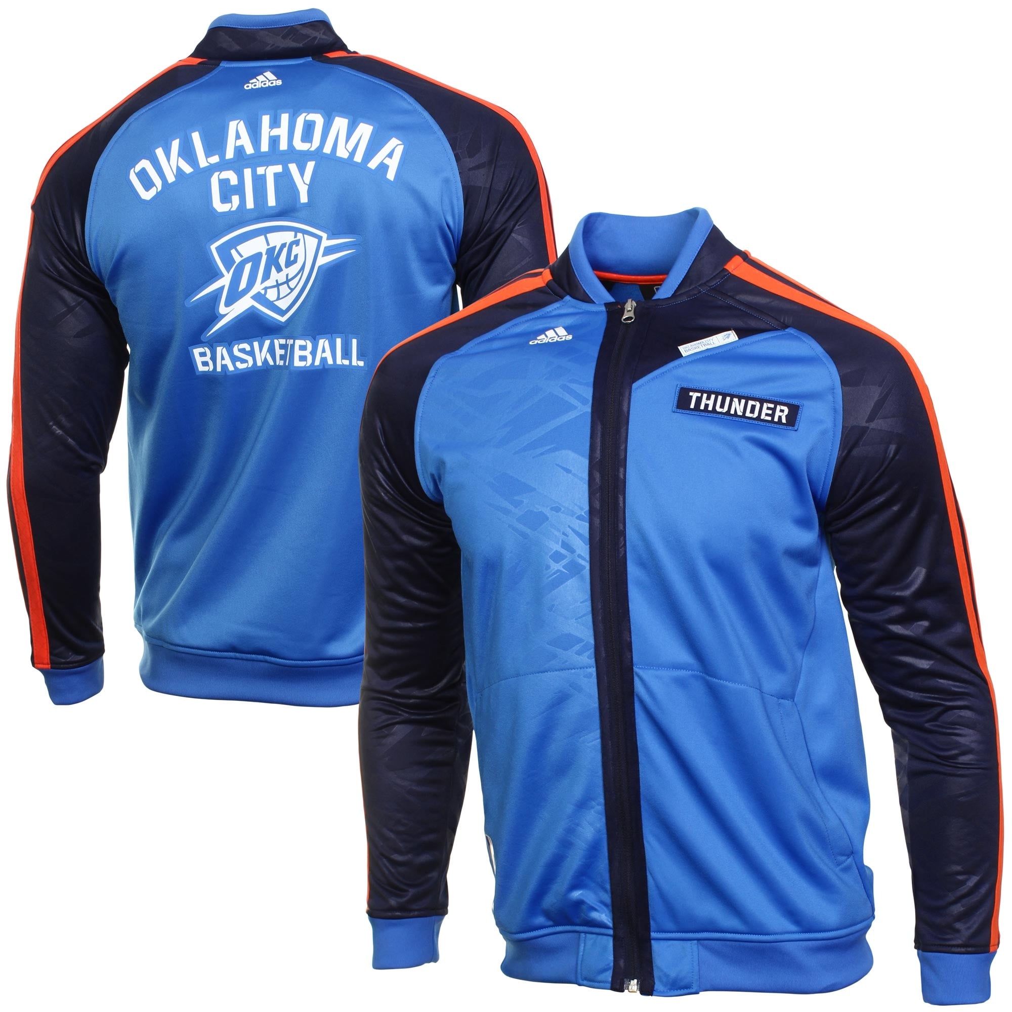 adidas Oklahoma City Thunder Youth On-Court Warm-Up Jacket - Light 