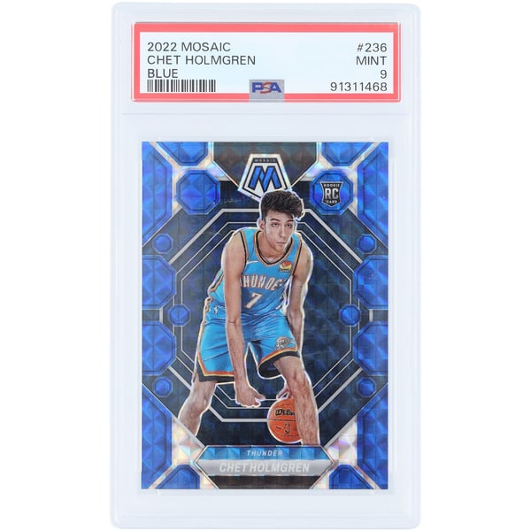 Chet Holmgren Oklahoma City Thunder 2022-23 Panini Mosaic Blue 