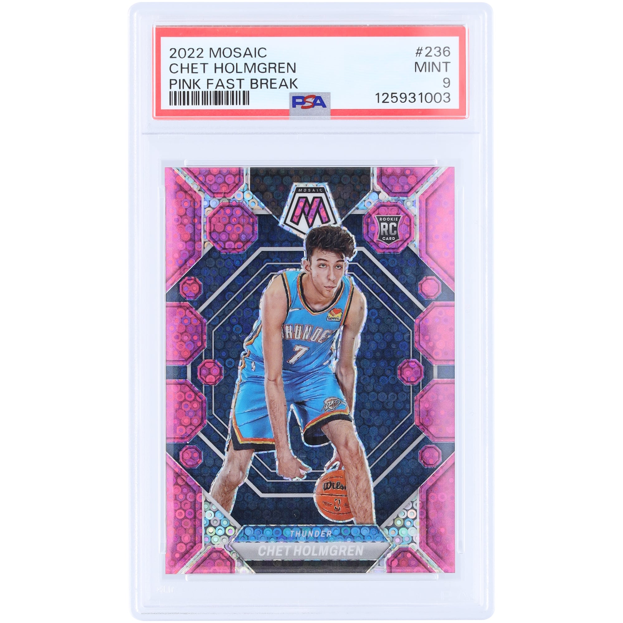 Chet Holmgren Oklahoma City Thunder 2022-23 Panini Mosaic Fast 