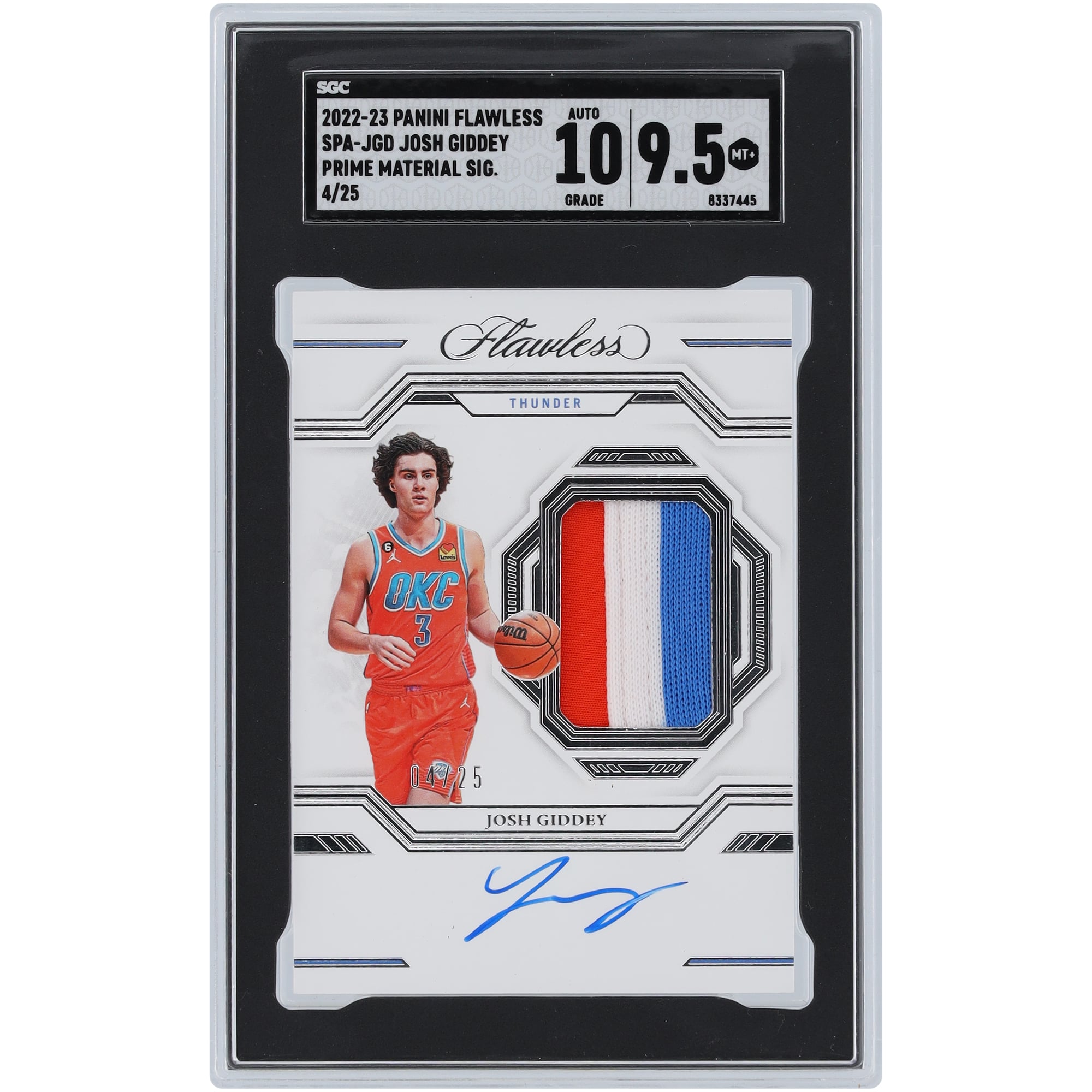 Josh Giddey Oklahoma City Thunder Autographed 2022-23 Panini 