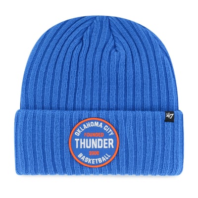  Oklahoma City Thunder '47 Ribbed Snowdrift Cuffed Knit Hat - Blue
